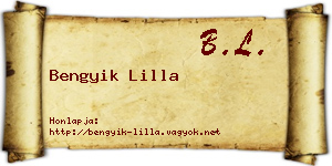Bengyik Lilla névjegykártya